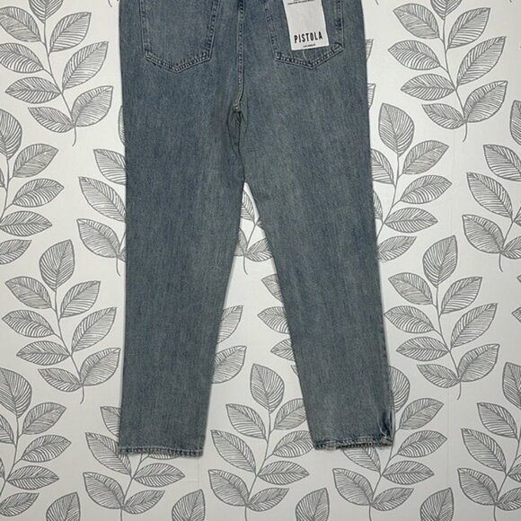 Pistola Blue Jeans NWT Presley High Rise Relaxed Roller Size 30 - Picture 7 of 9